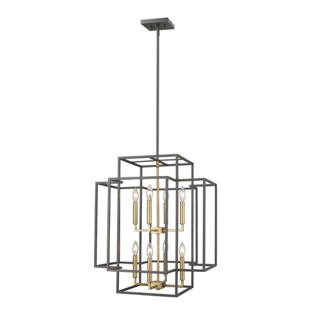 Z-Lite Titania 8 Light Pendant, Bronze + Olde Brass 454-28BRZ-OBR